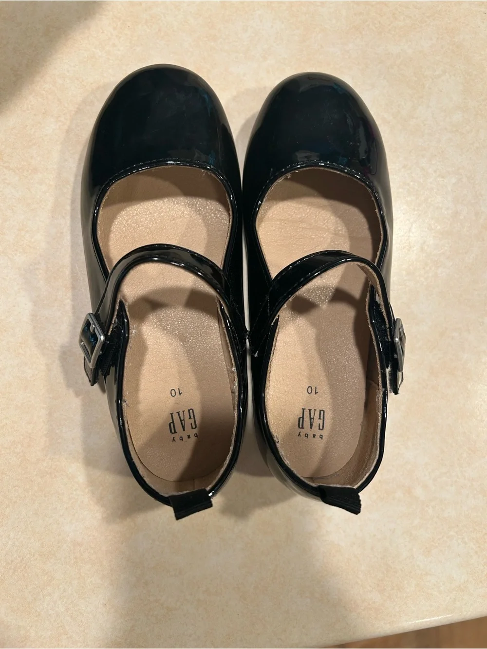 GAP Girls Black Patent Mary Jane Flats
